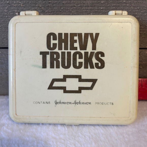 chevrolet Other - Vintage Chevy Trucks Johnson Johnson Small Plastic Container Case First Aid